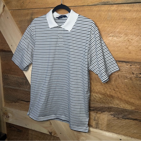 Polo Golf Ralph Lauren Shirt White Blue Striped Men’s 36 - Picture 2 of 10